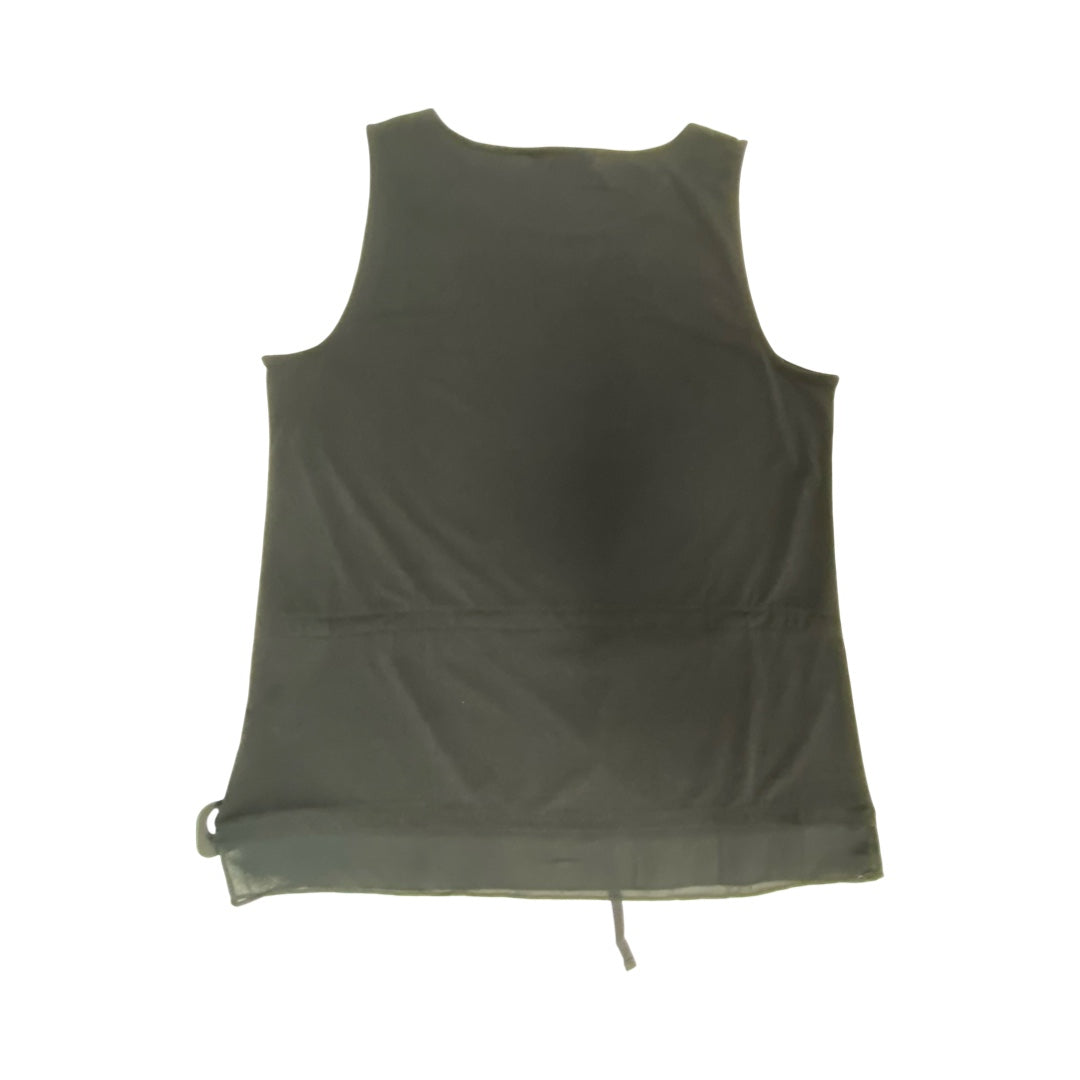 Top Sleeveless By Banana Republic In Black, Size:L