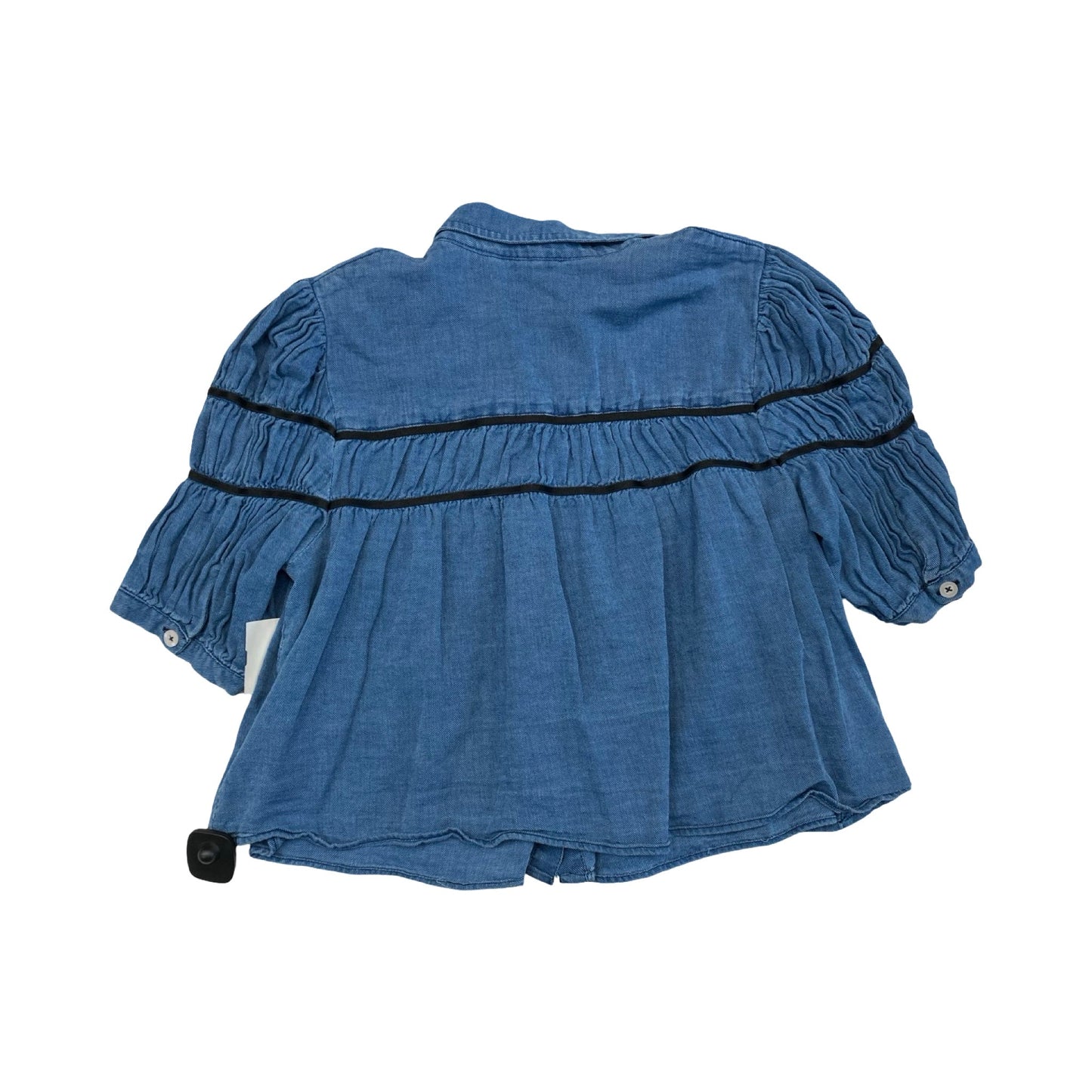 Top Ss By Maeve In Blue Denim, Size:Lp