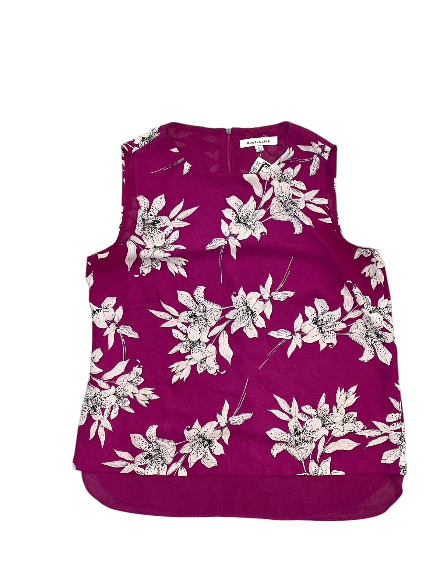 Blouse Sleeveless By Rose And Olive In Floral Print, Size:M