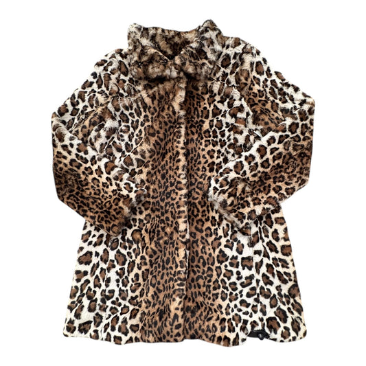 Coat Faux Fur & Sherpa By Loft In Animal Print, Size:S