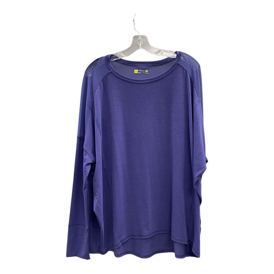 Athletic Top Ls Crewneck By Xersion In Purple, Size:Xl