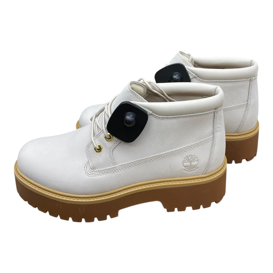 Boots Ankle Flats By Timberland In Ivory, Size:10