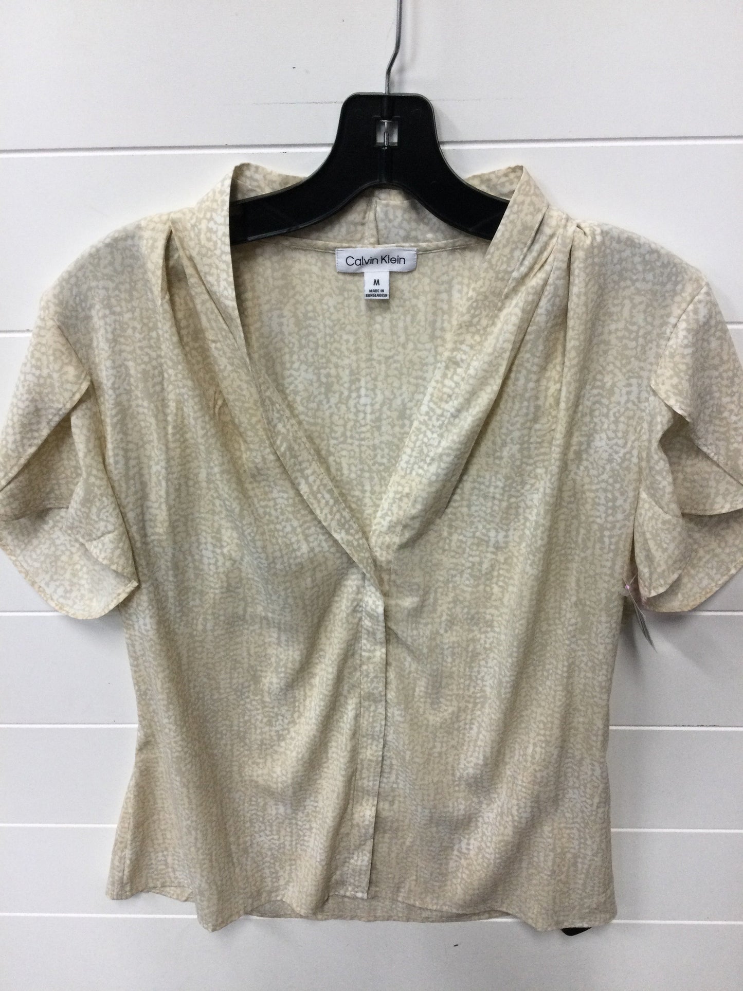 Top Ss By Calvin Klein In Cream, Size:M