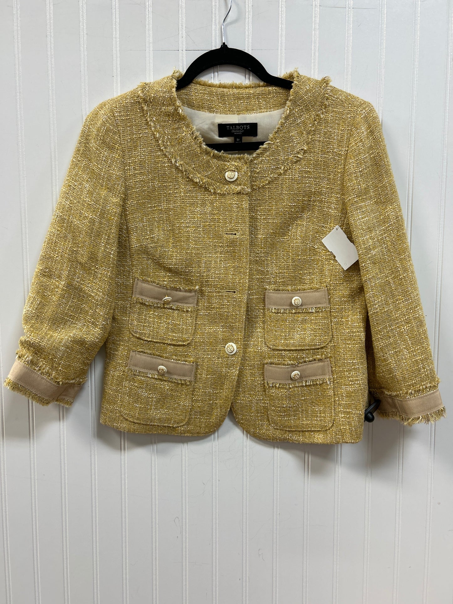 Blazer By Talbots In Yellow, Size:8P