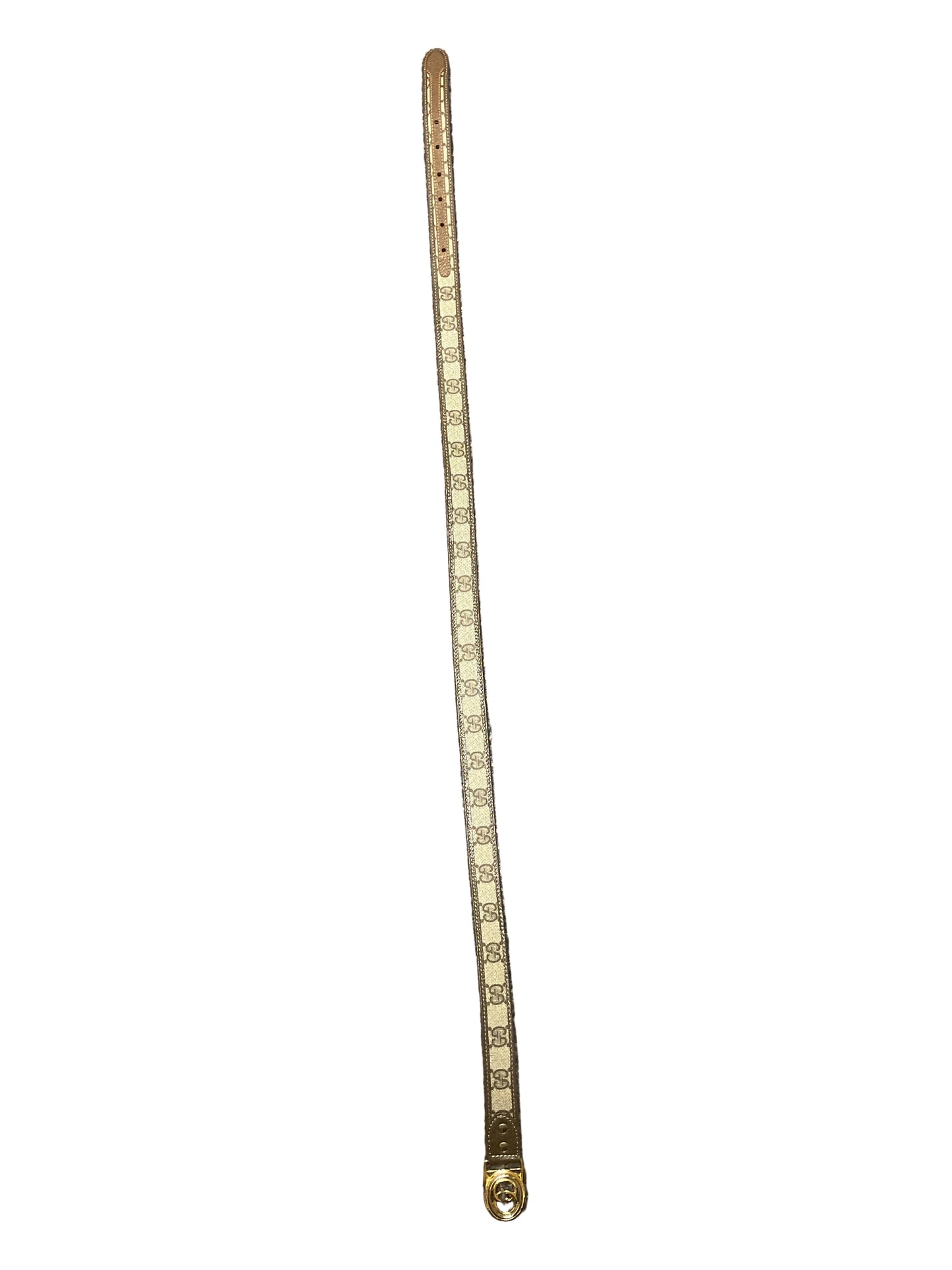 Belt Luxury Designer By Gucci In Brown & Gold