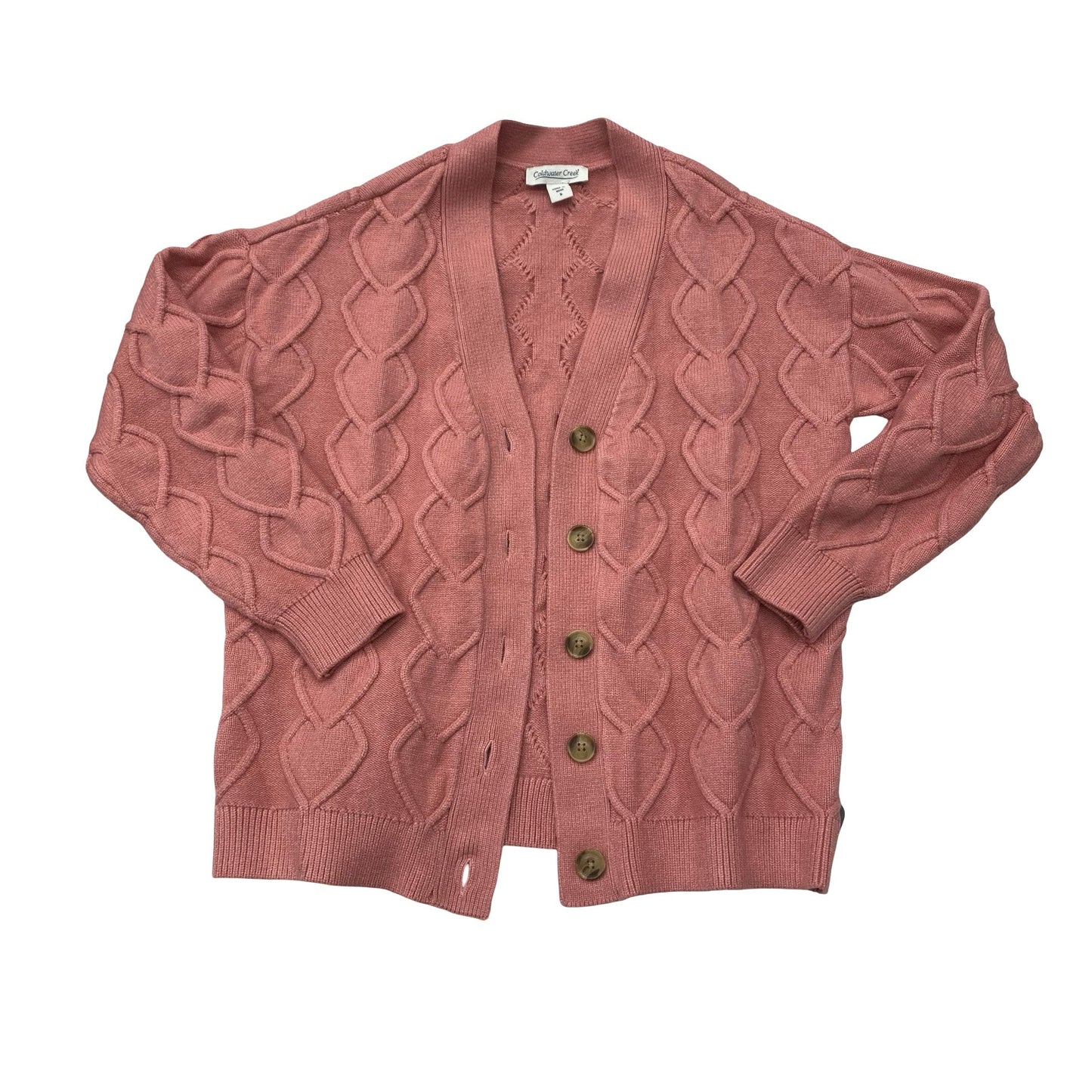 Sweater Cardigan By Coldwater Creek In Pink, Size:S