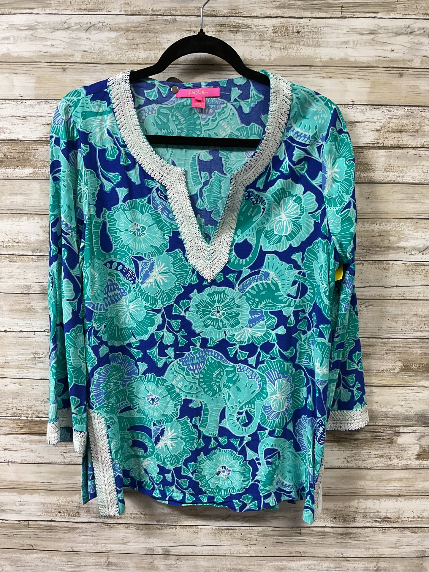 Top Ls Designer By Lilly Pulitzer In Blue, Size:L