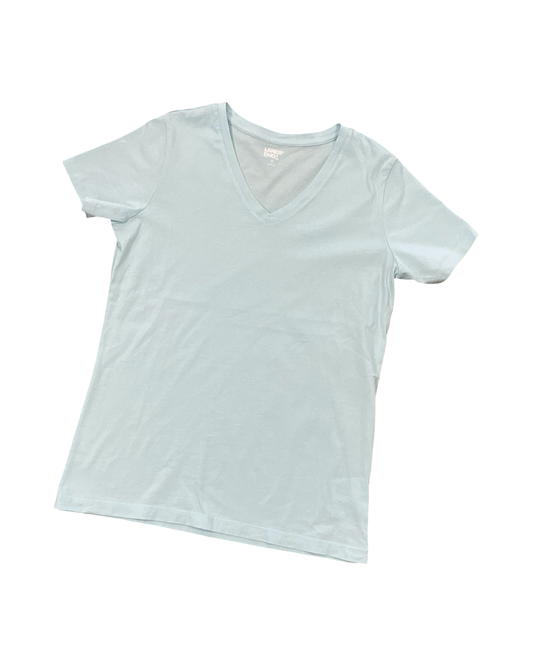 Top Ss Basic By Lands End In Blue, Size:Xs