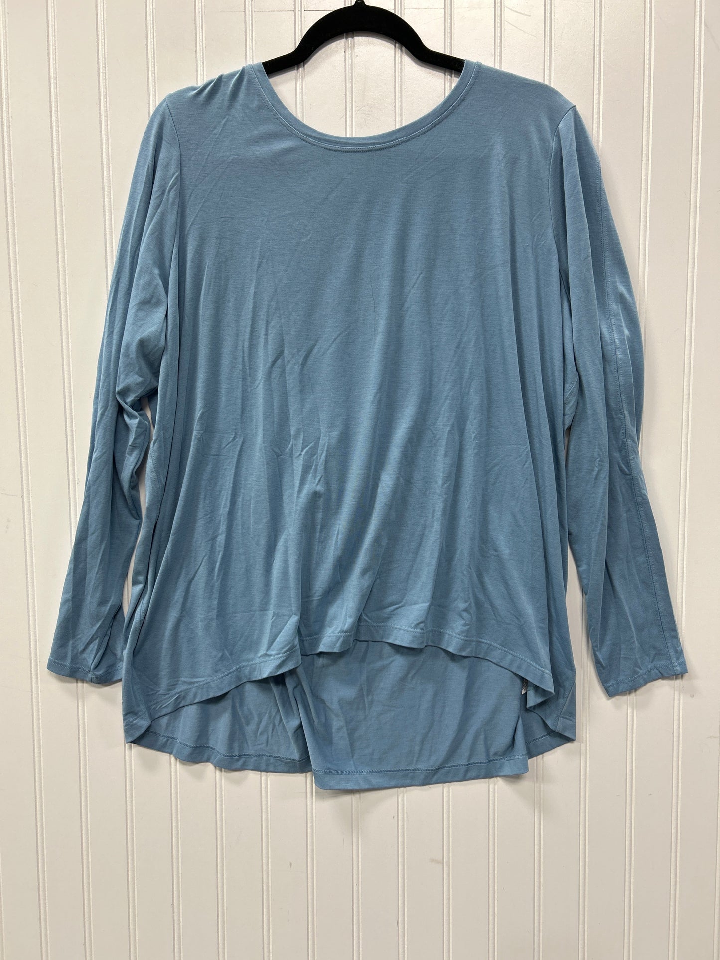 Athletic Top Ls Collar By Athleta In Blue, Size:Xl