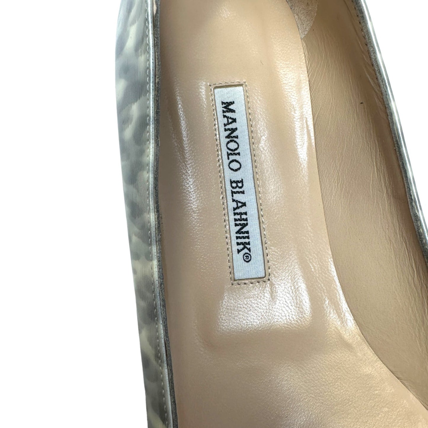 Patent Leather Titto Ballet Flats Luxury Designer Manolo Blahnik, Size US 9.5/IT 39.5