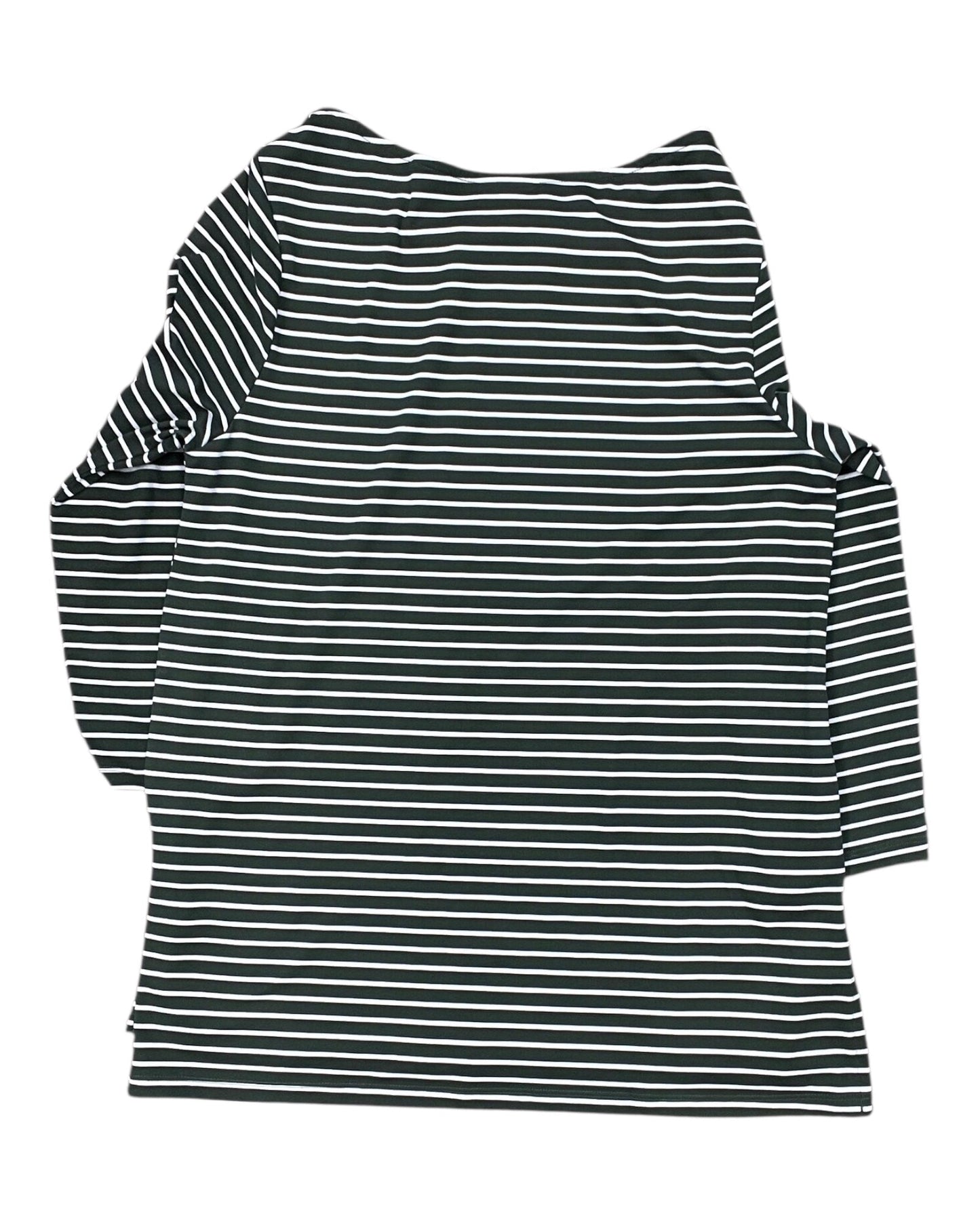 Top 3/4 Sleeve By Bobeau In Green & White, Size:M