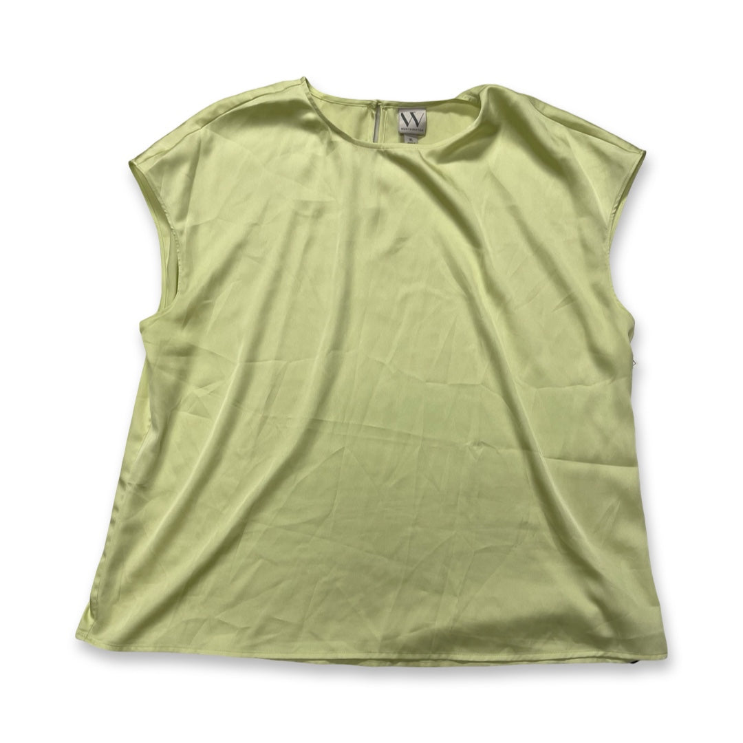 Top Sleeveless By Worthington In Yellow, Size:Xl
