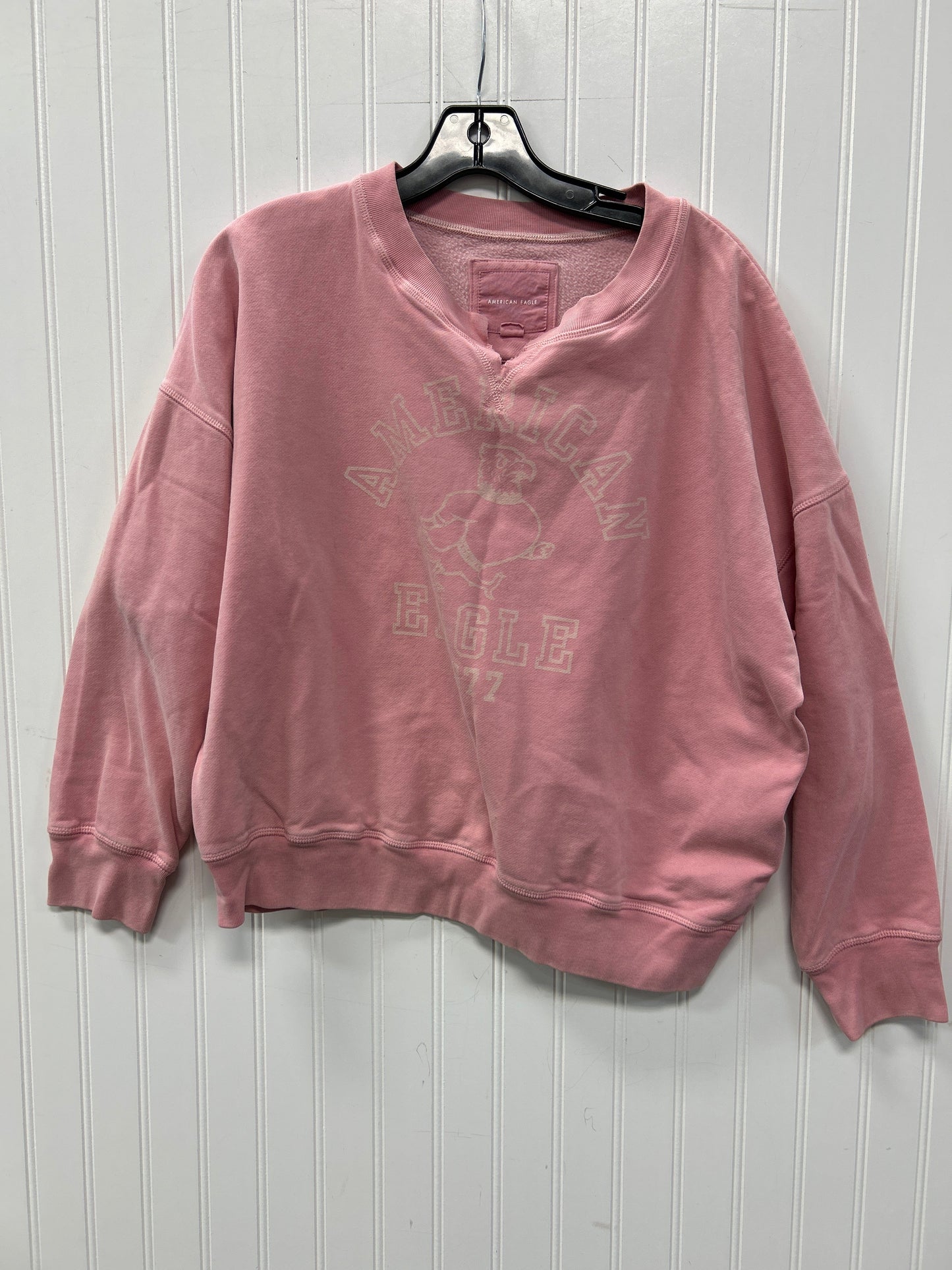 Sweatshirt Crewneck By American Eagle In Pink, Size:M