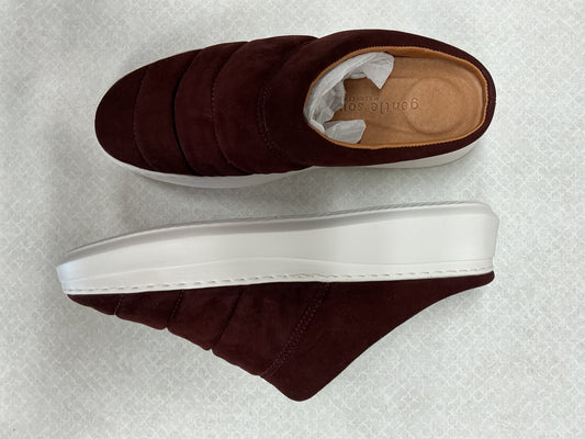 Shoes Flats By Gentle Souls In Maroon, Size:11