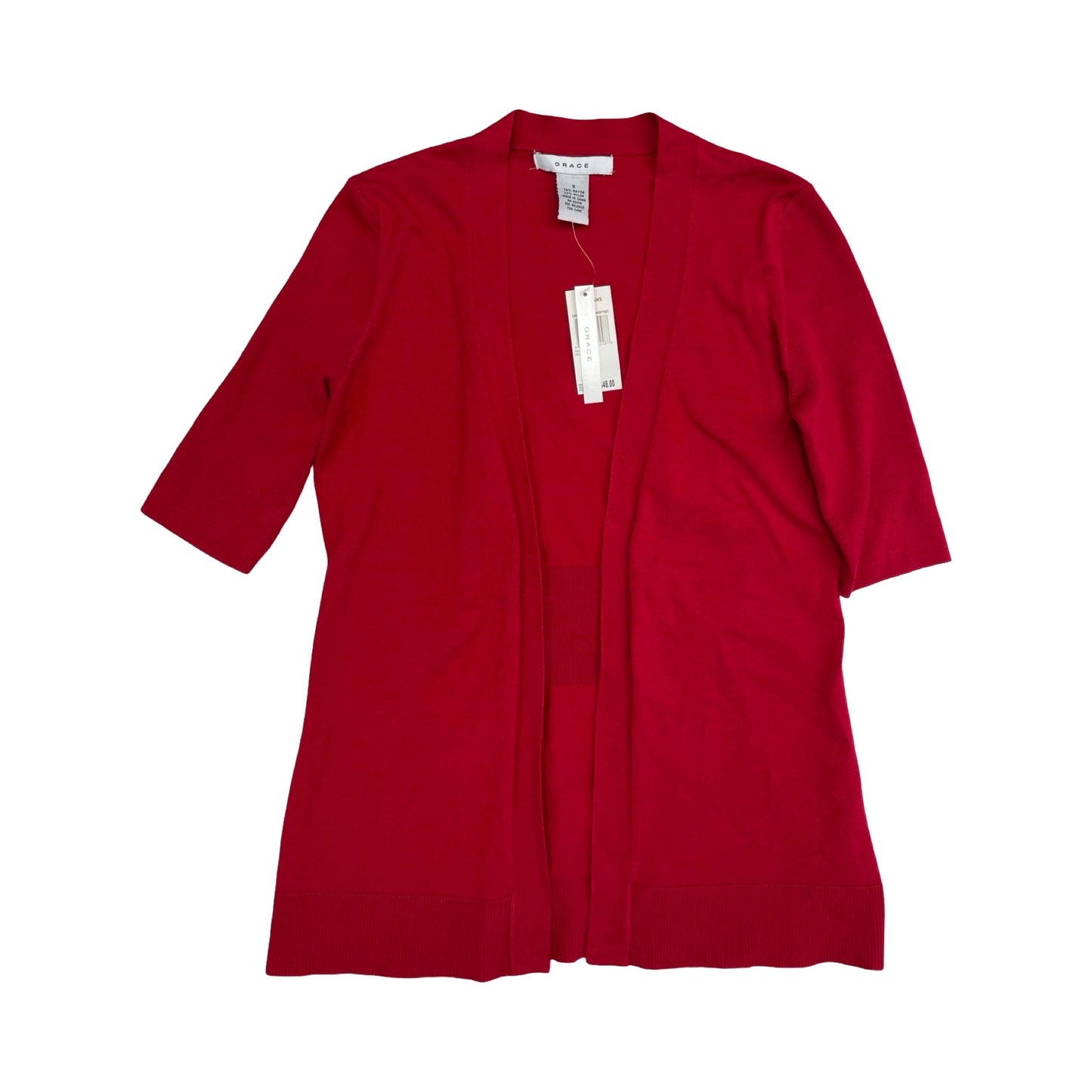 Sweater Cardigan By Grace In Red, Size:S