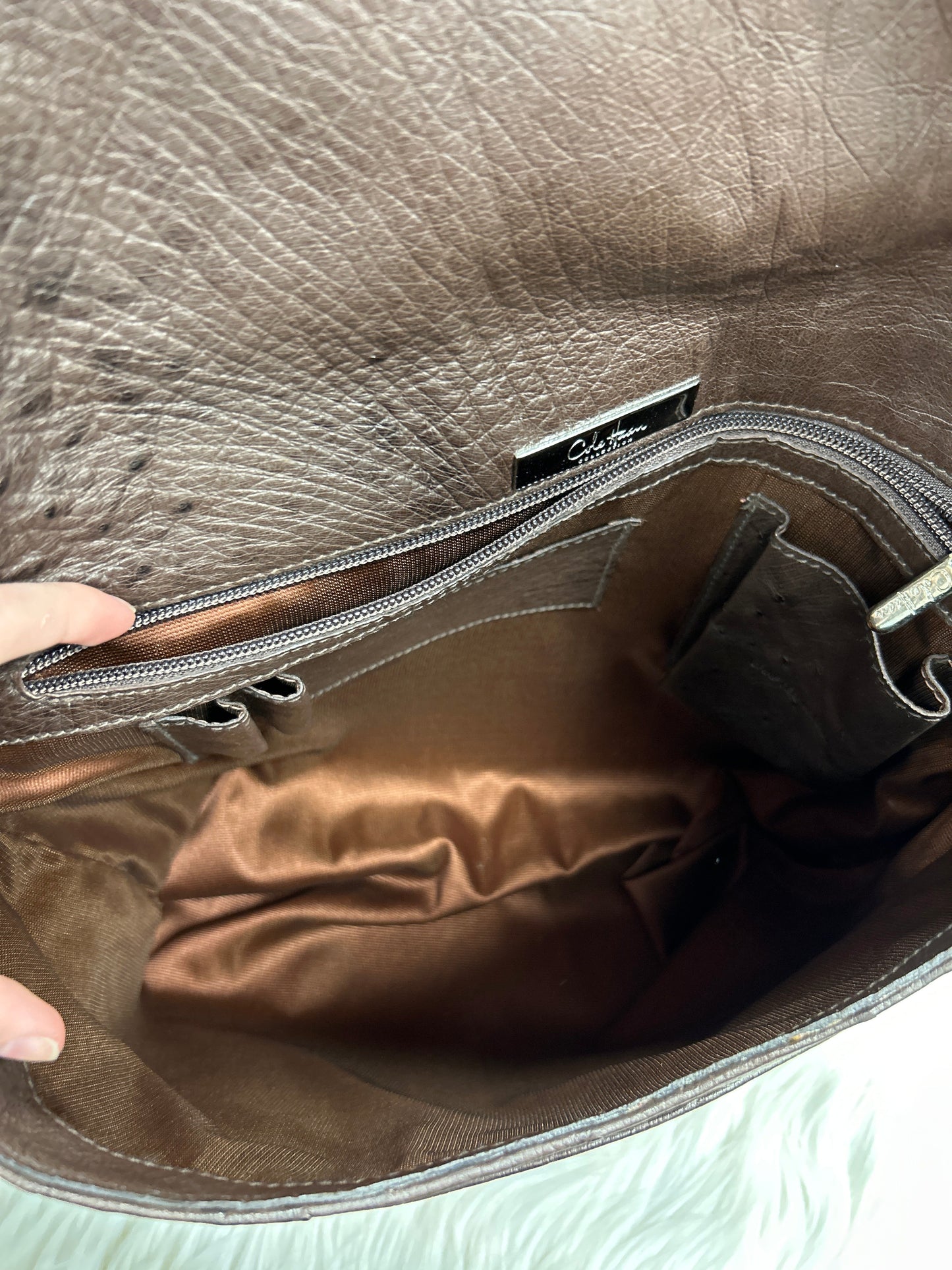 Handbag Leather By Cole-Haan In Brown, Size:Large