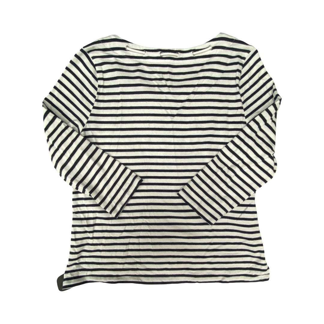 Top Ls By Talbots In Blue & White, Size:L