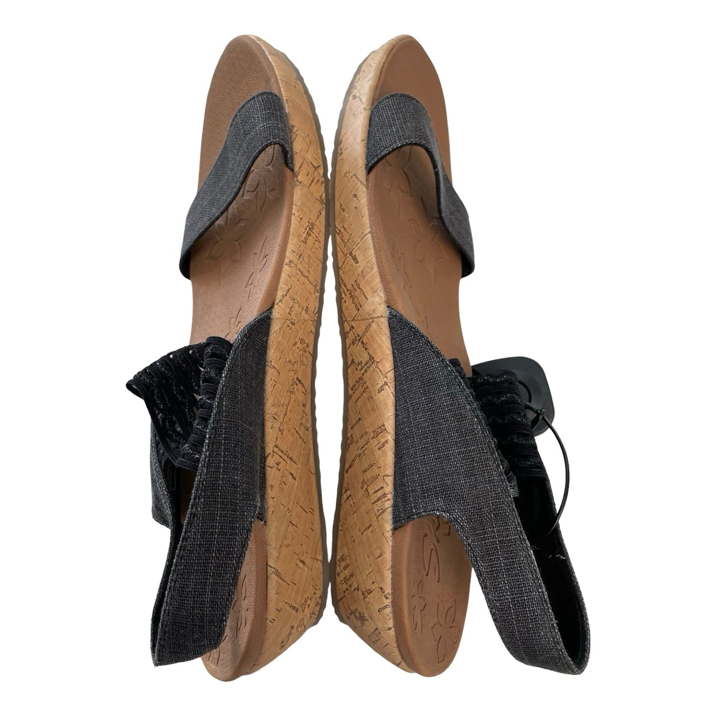 Sandals Heels Wedge By Skechers In Black, Size:10