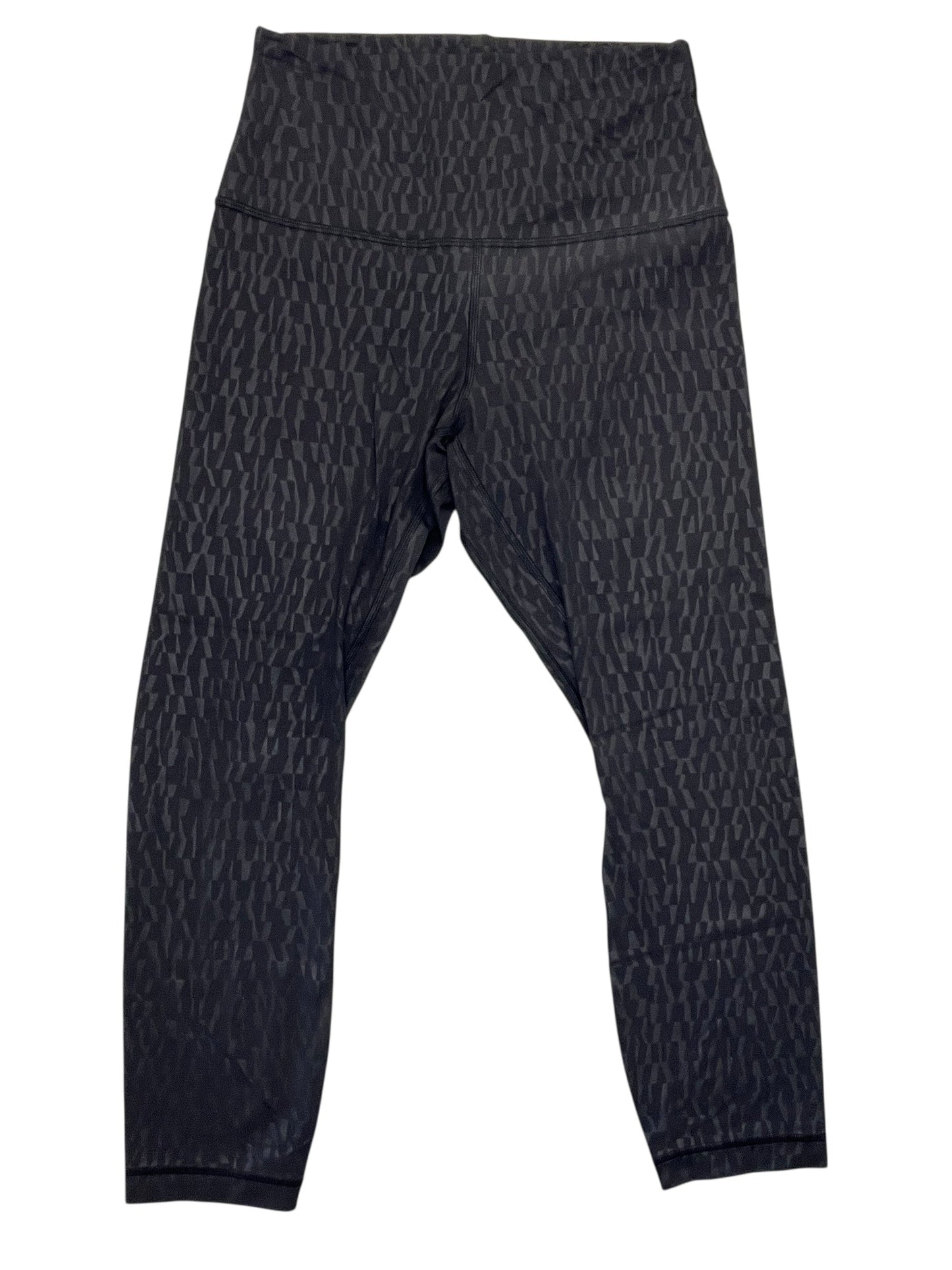 Athletic Leggings Capris By Lululemon In Black & Grey, Size:S