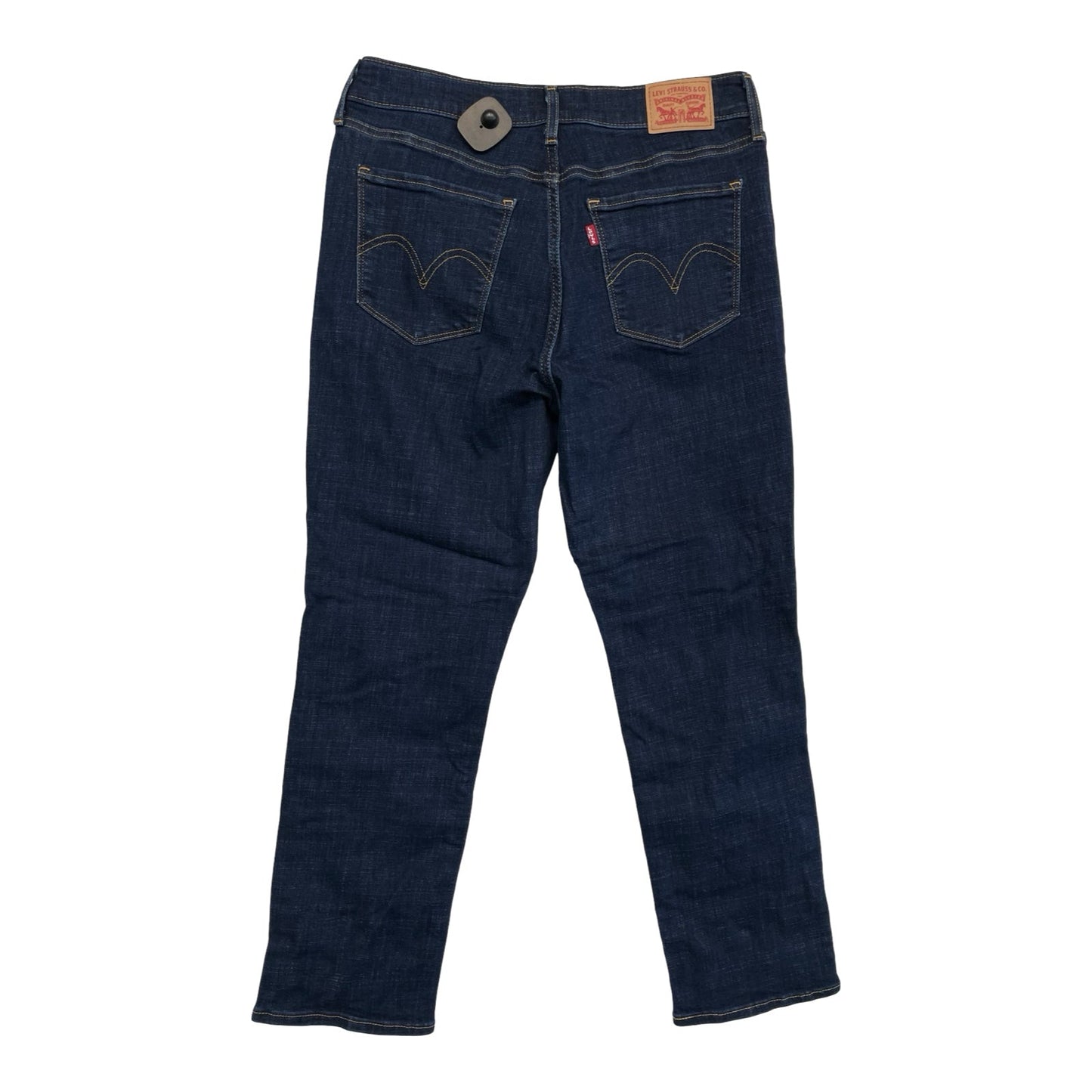 Jeans Straight By Levis In Blue Denim, Size:8
