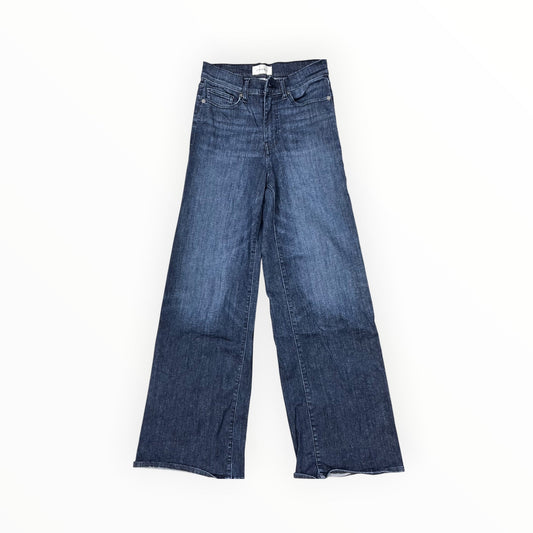 Jeans Wide Leg By Frame In Blue Denim, Size:2