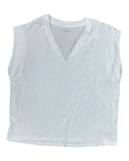 Top Sleeveless By Old Navy In White, Size:L