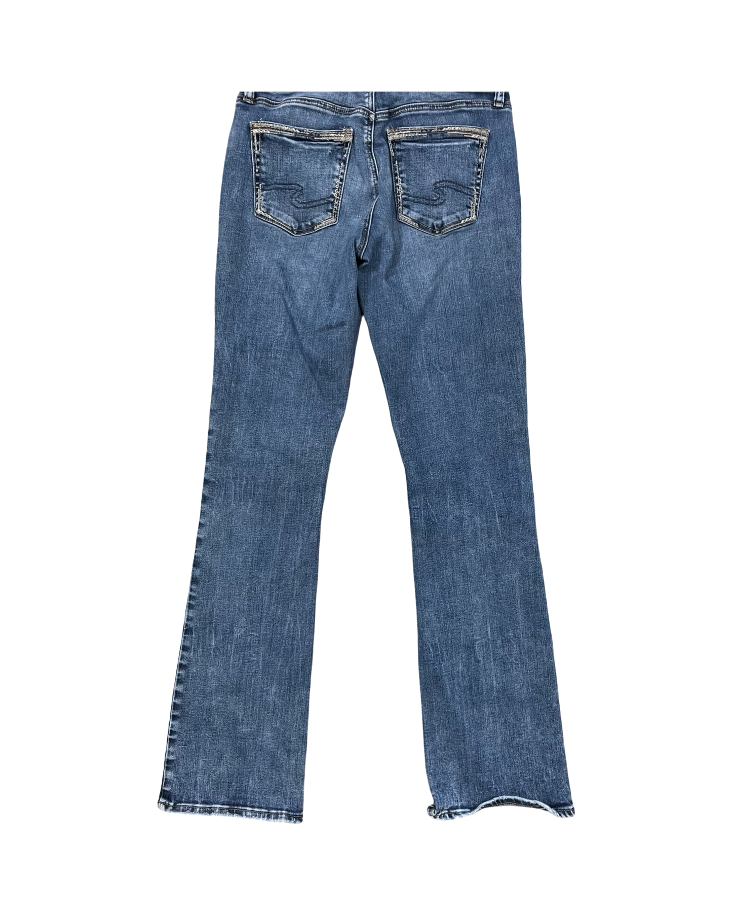 Jeans Boot Cut By Silver In Blue Denim, Size:6