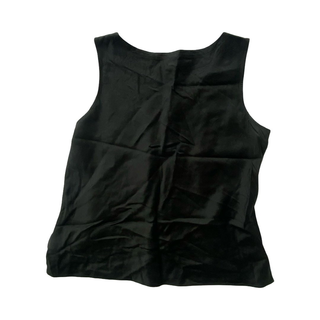 Top Sleeveless Designer By Eileen Fisher In Black, Size:Xl