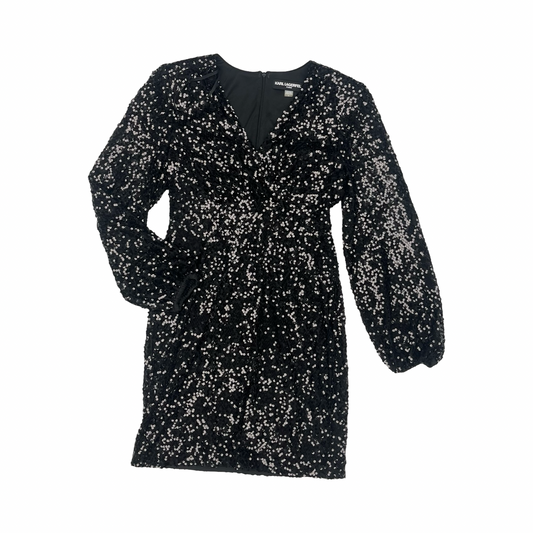 Dress Designer By Karl Lagerfeld In Black, Size:6