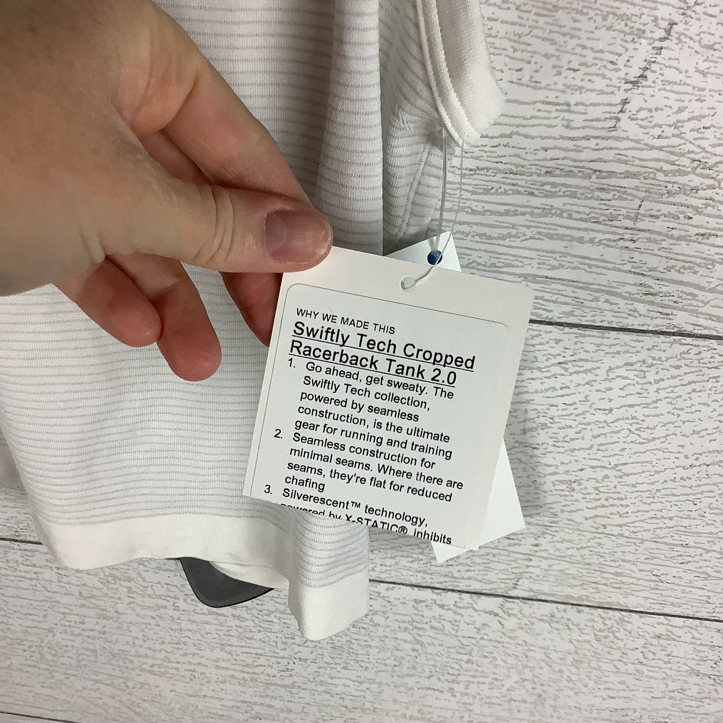 Athletic Tank Top By Lululemon In White, Size: 4