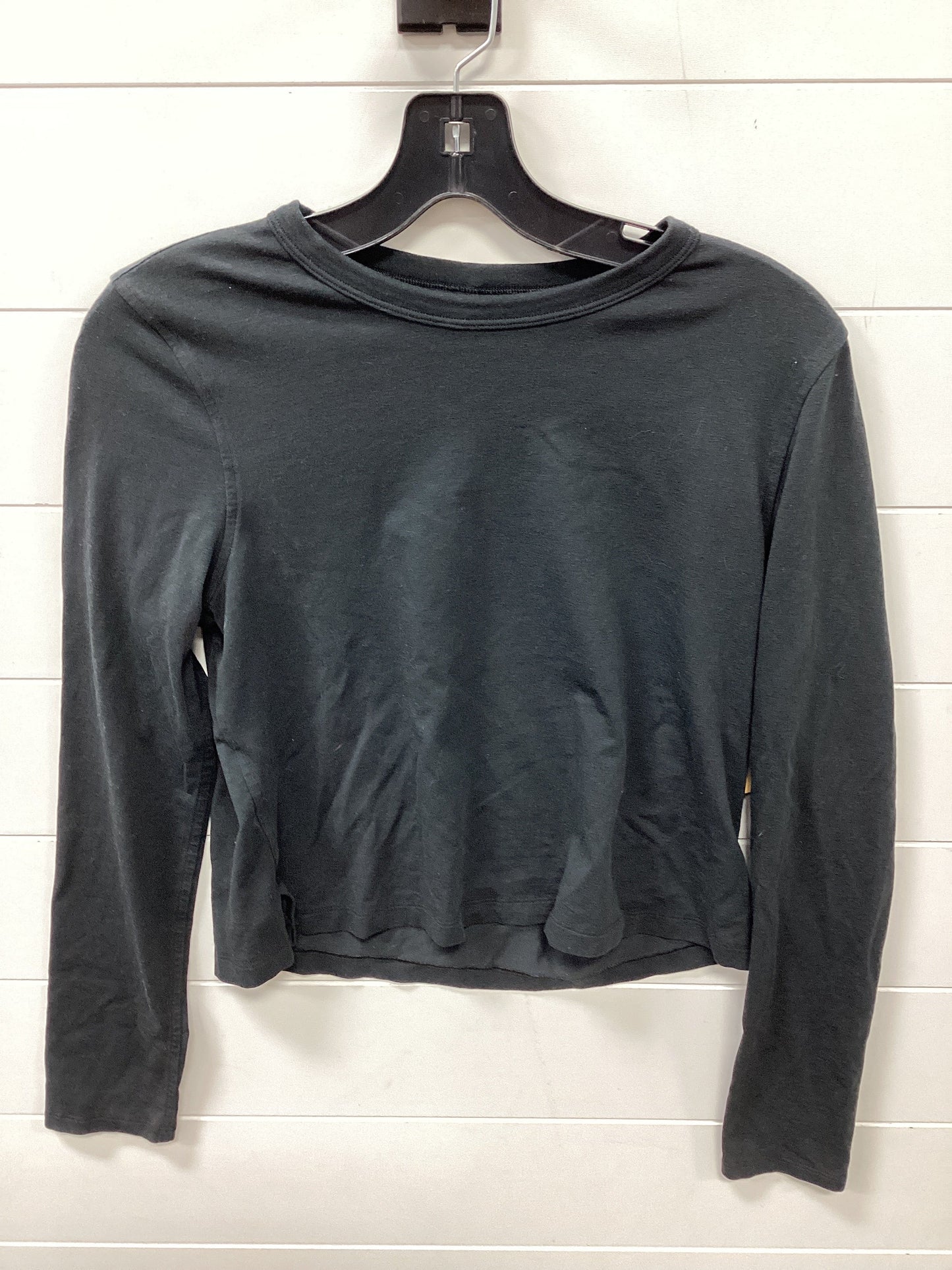 Athletic Top Ls Crewneck By Lululemon In Black, Size:M