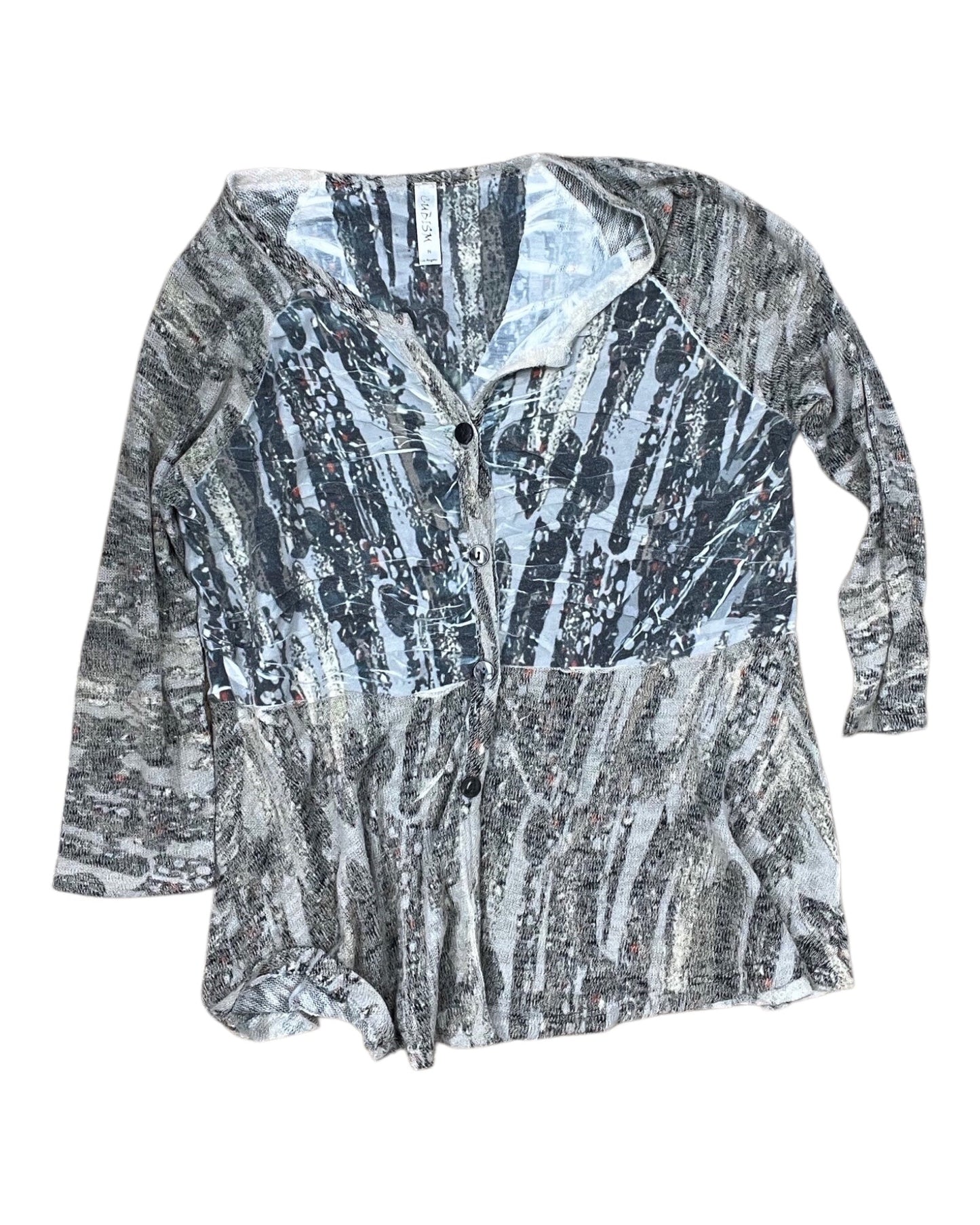 Top Ls By Cubism In Green & Tan, Size:M