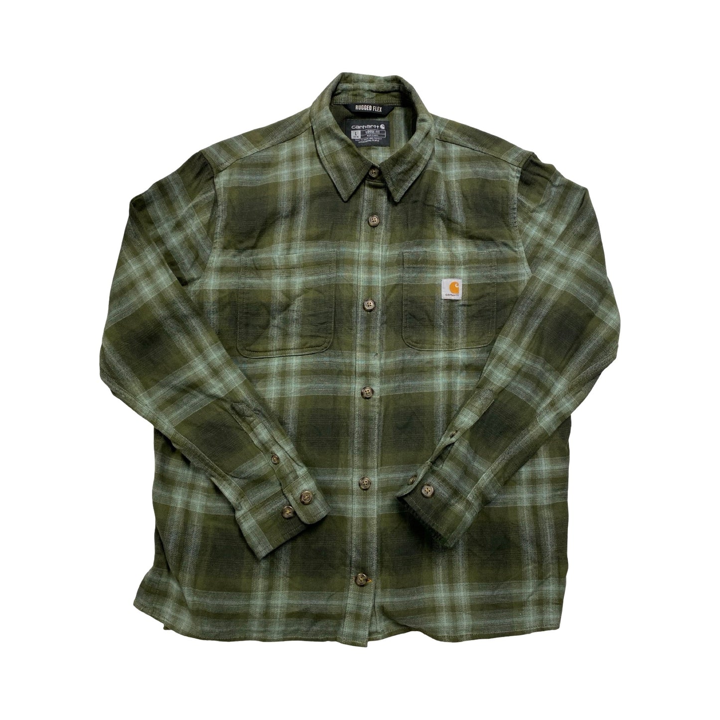 Top Ls By Carhartt In Plaid Pattern, Size:L
