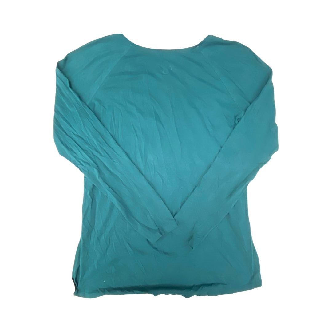 Athletic Top Ls Collar By Lululemon In Teal, Size:M