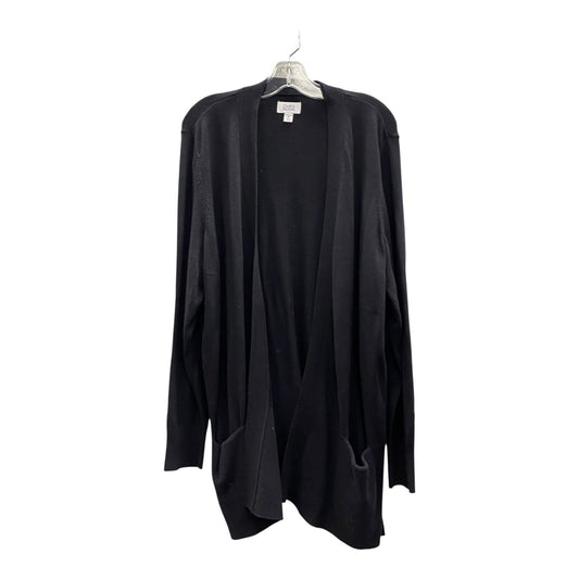 Sweater Cardigan By Croft And Barrow In Black, Size:2X