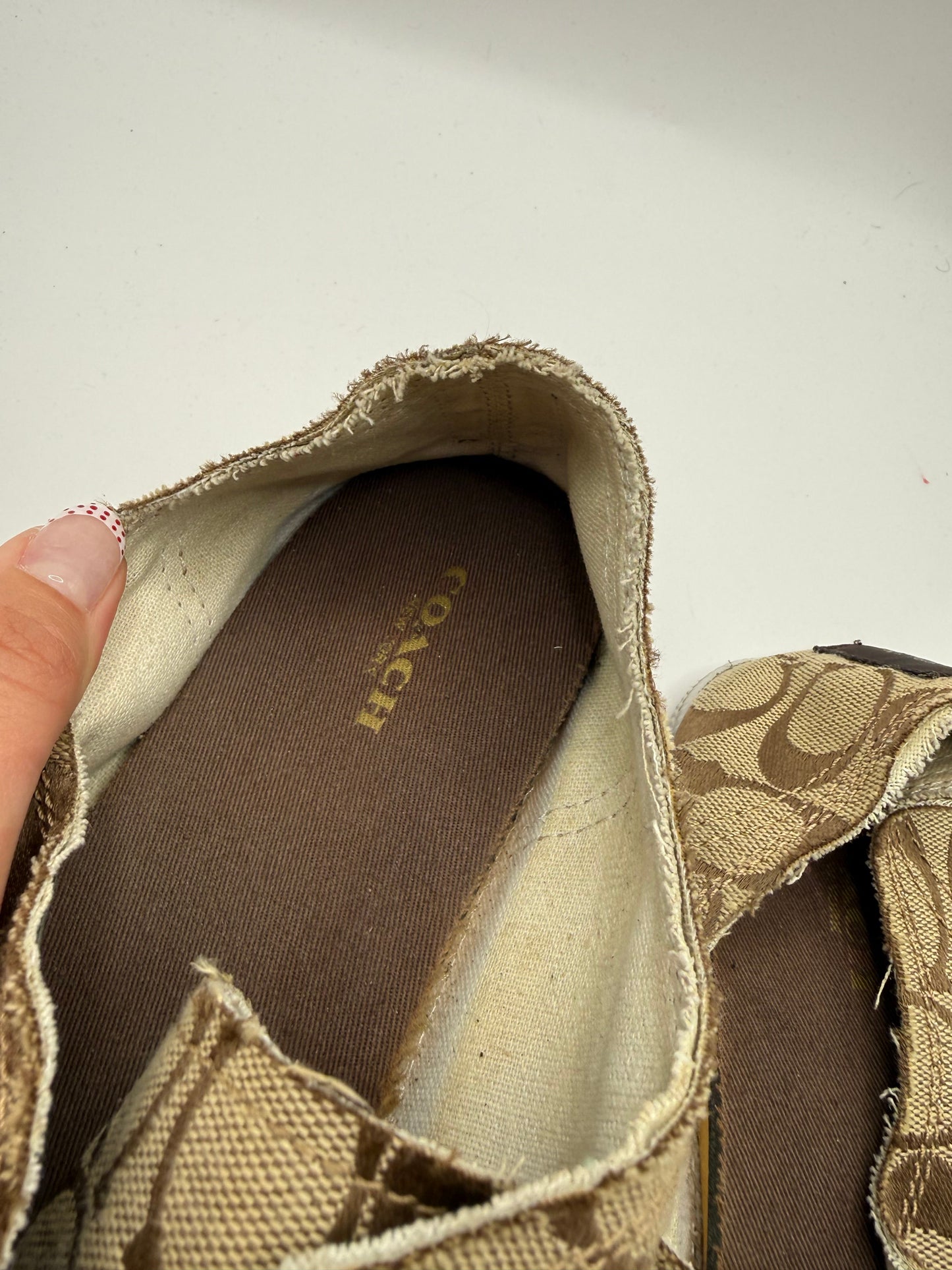 Shoes Designer By Coach In Tan, Size: 11