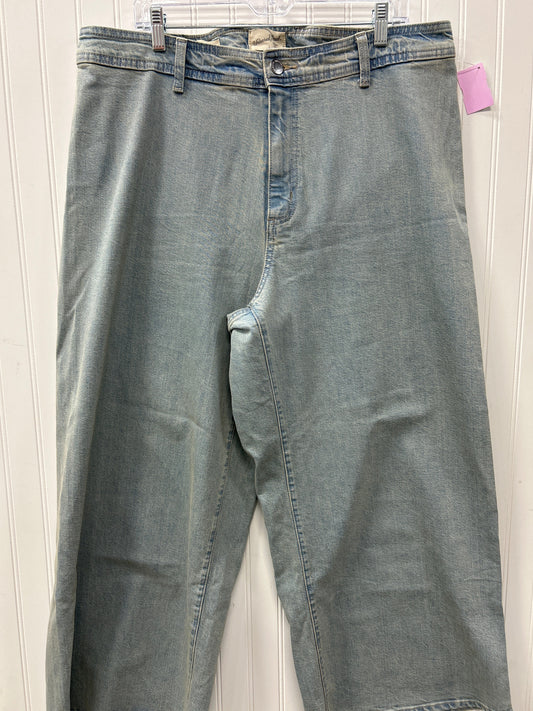 Jeans Wide Leg By Universal Thread In Blue Denim, Size:16