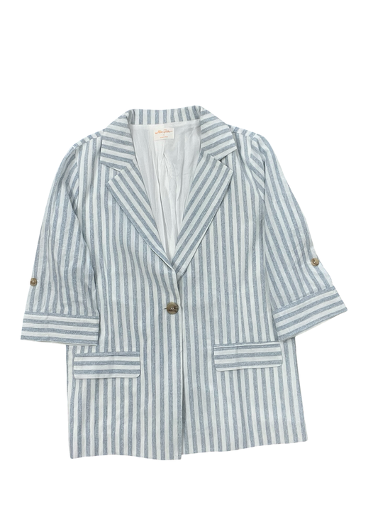 Blazer By Allie Rose In Blue & White, Size:S
