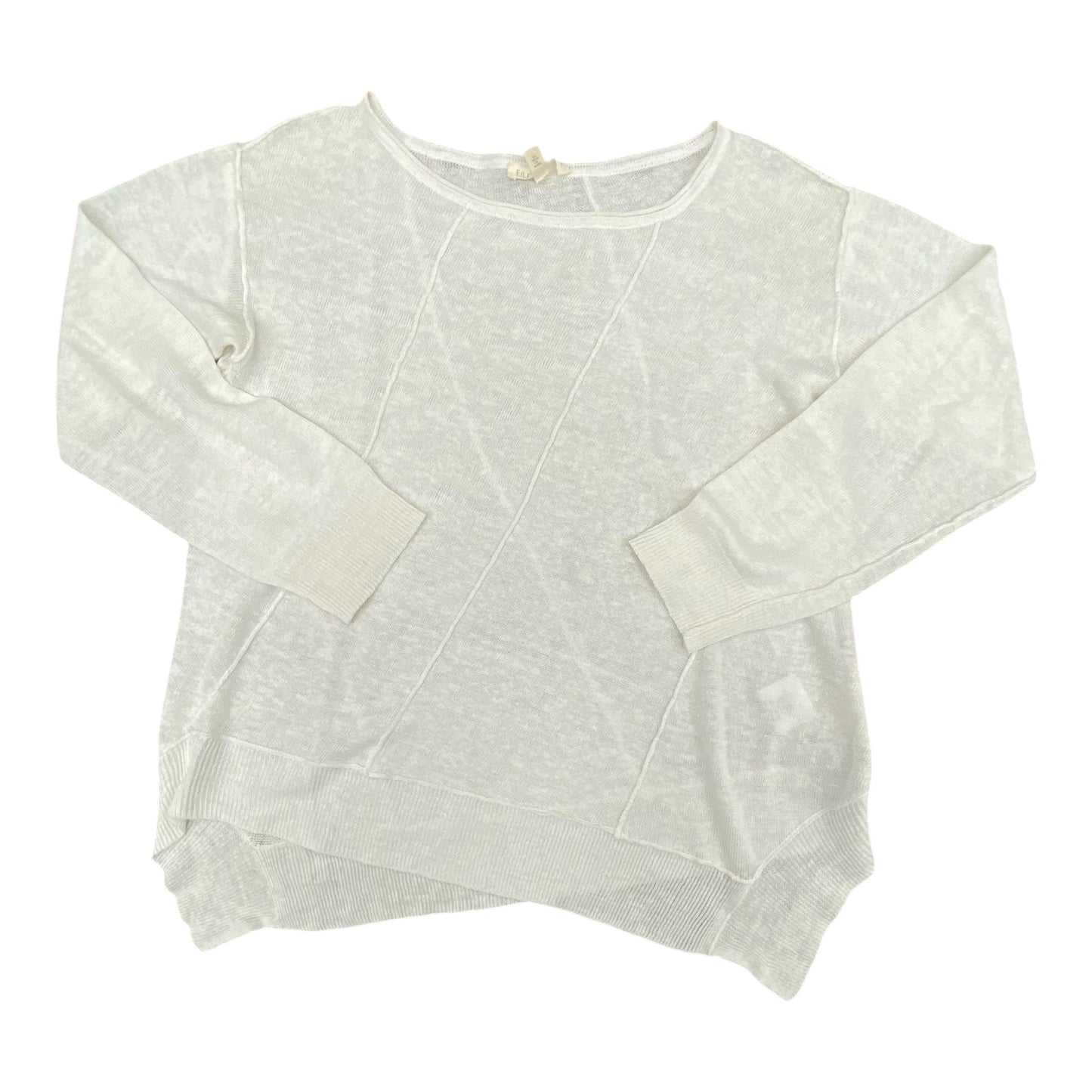 Top Ls Designer By Eileen Fisher In White, Size:Xs