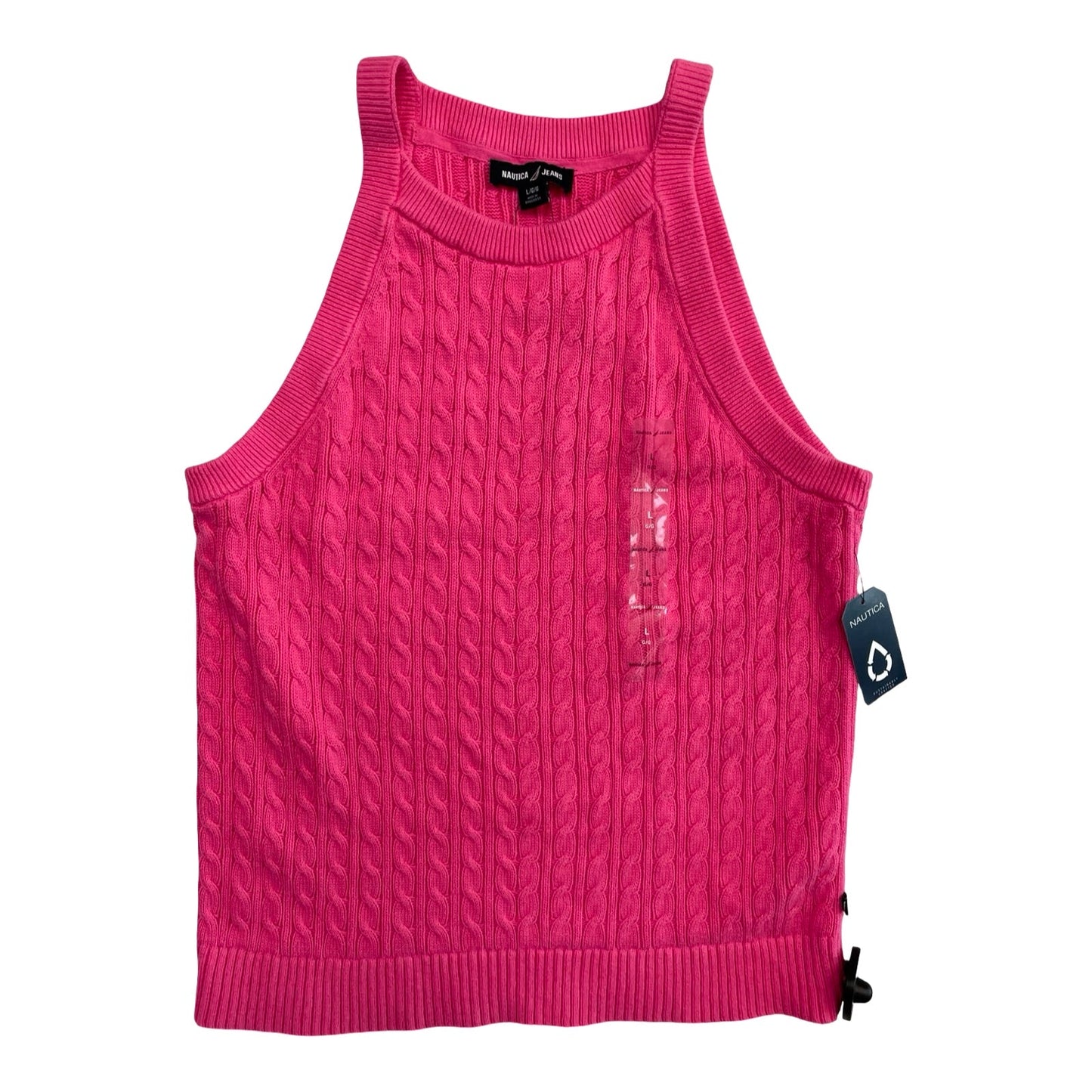 Top Sleeveless By Nautica In Pink, Size:L