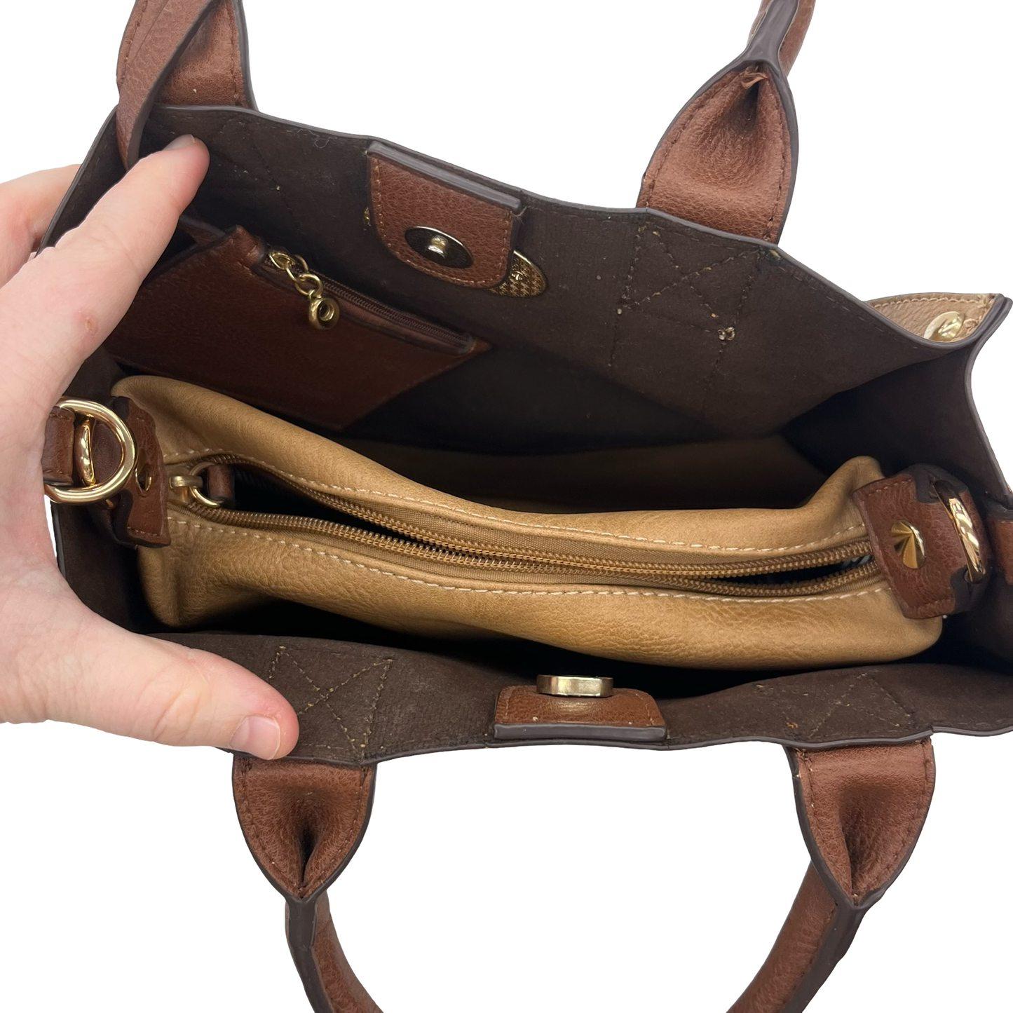 Handbag By Cmf In Brown, Size:Medium