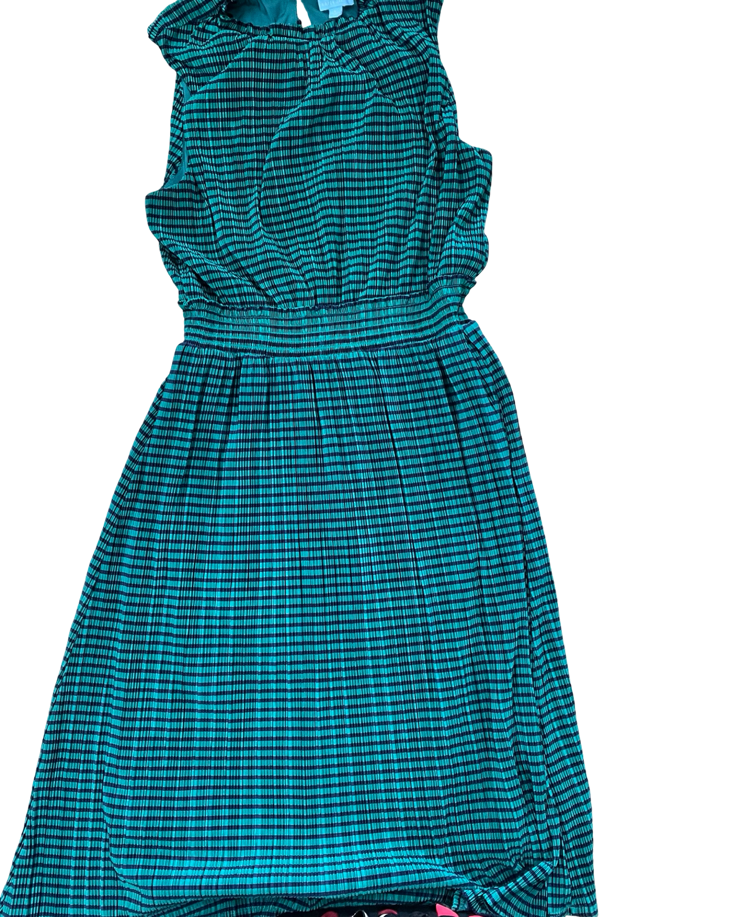 Dress Casual Midi By Draper James In Blue & Green, Size:L