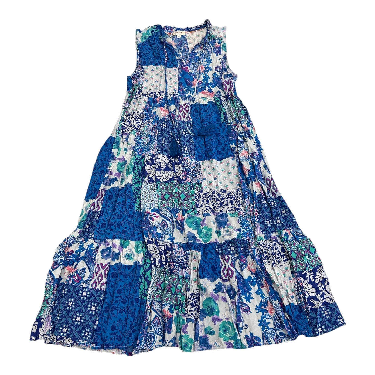 Dress Casual Midi By Umbro In Blue & White, Size:S