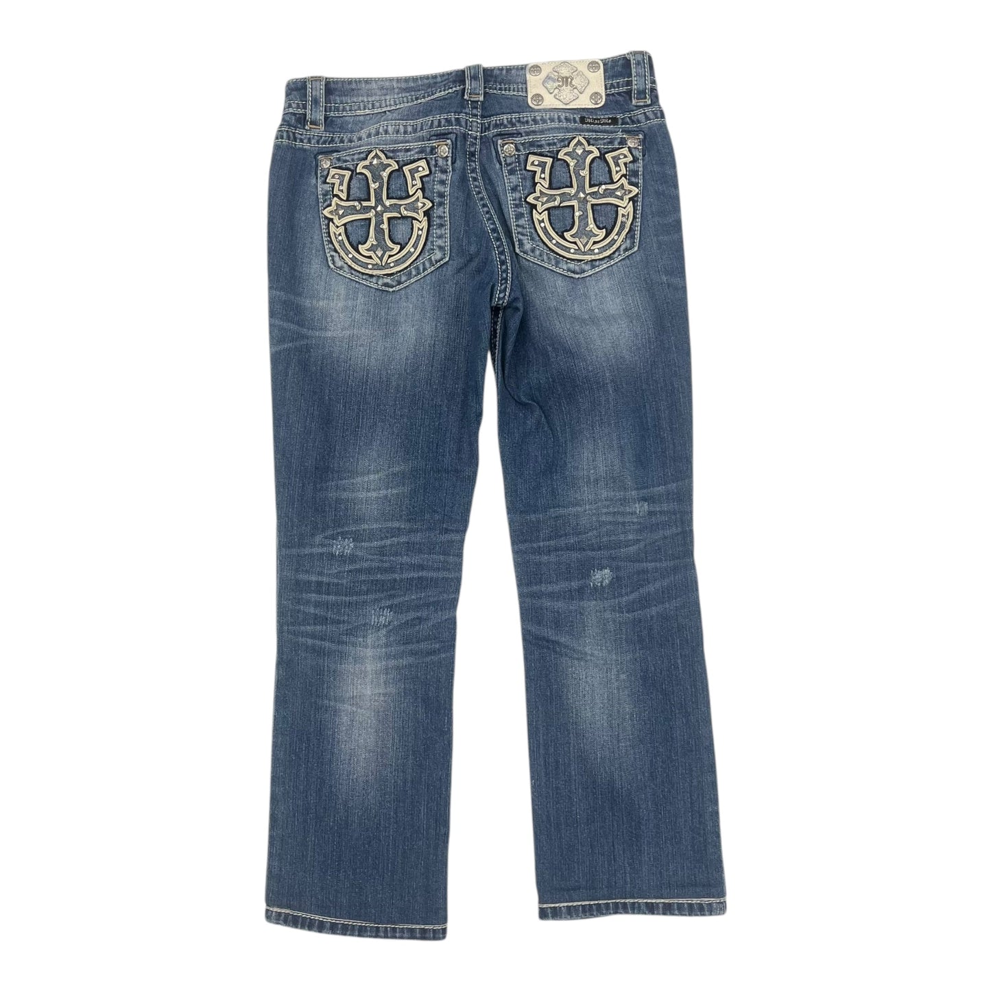 Jeans Straight By Miss Me In Blue Denim, Size:12