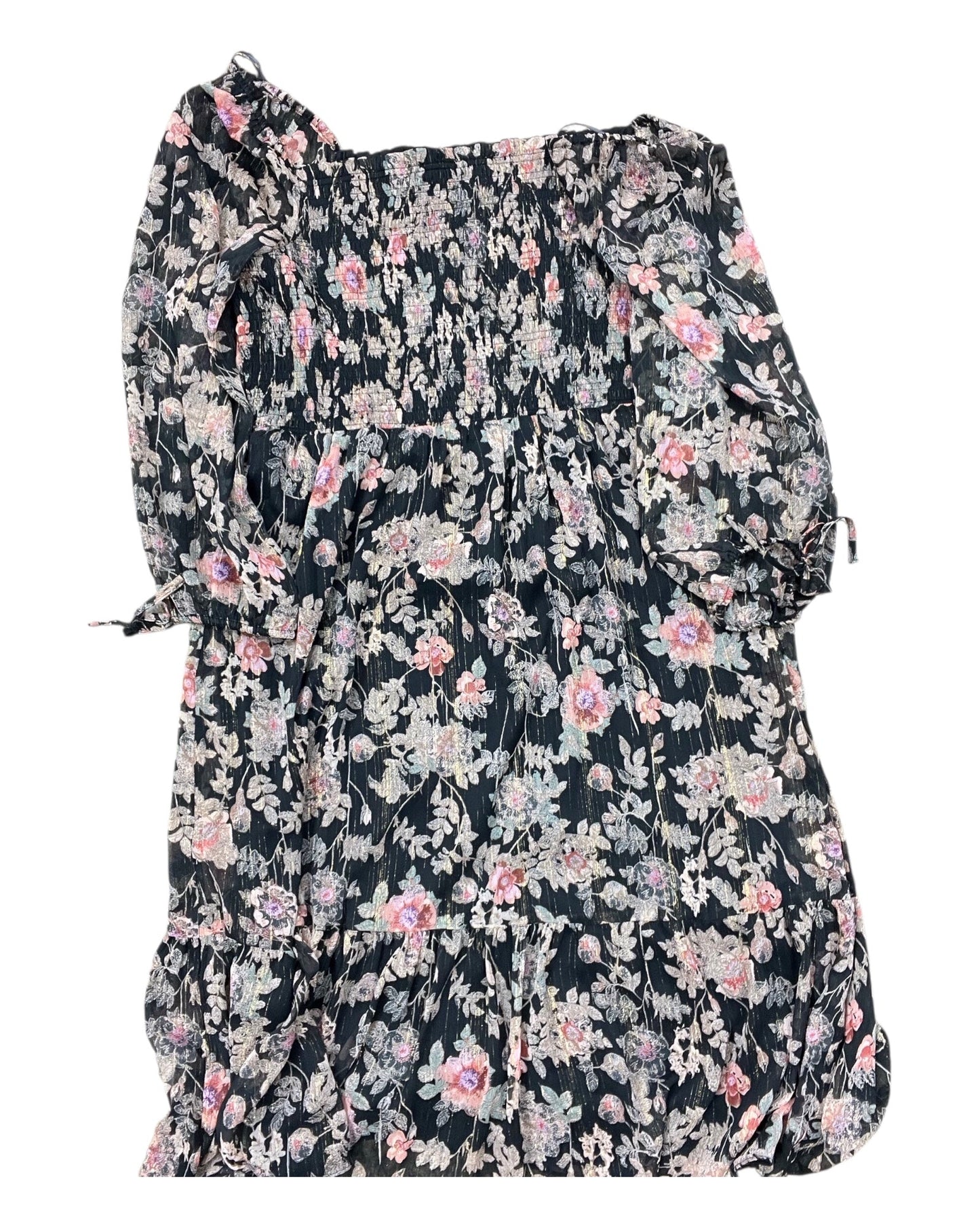 Dress Party Midi By Lc Lauren Conrad In Black & Orange, Size:Xl