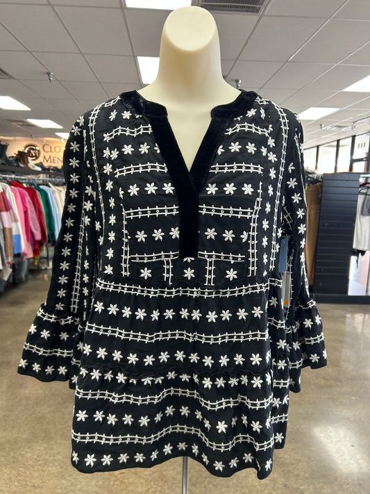 Top Ls By John Mark In Black & White, Size:S