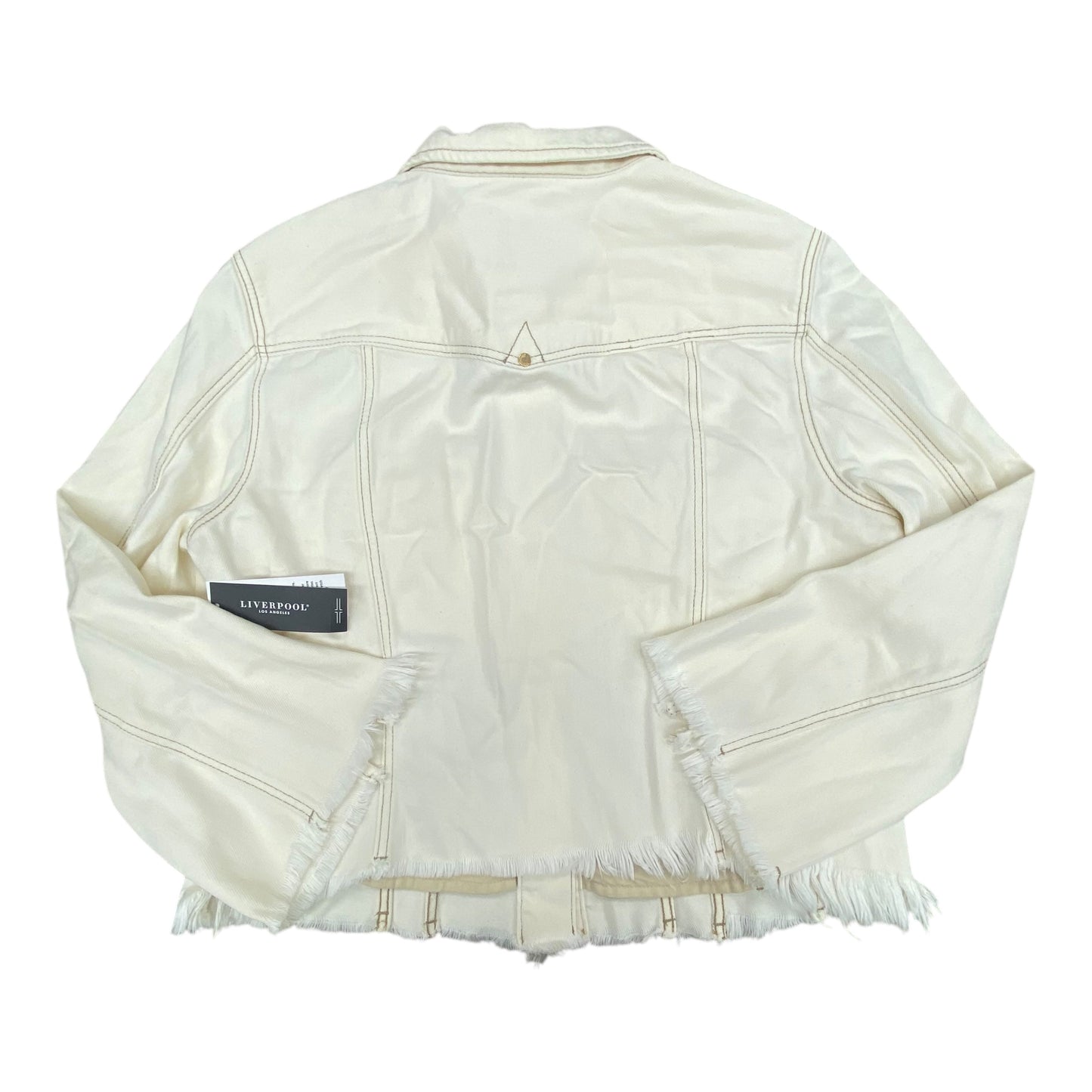 Blazer By Liverpool In White Denim, Size:L
