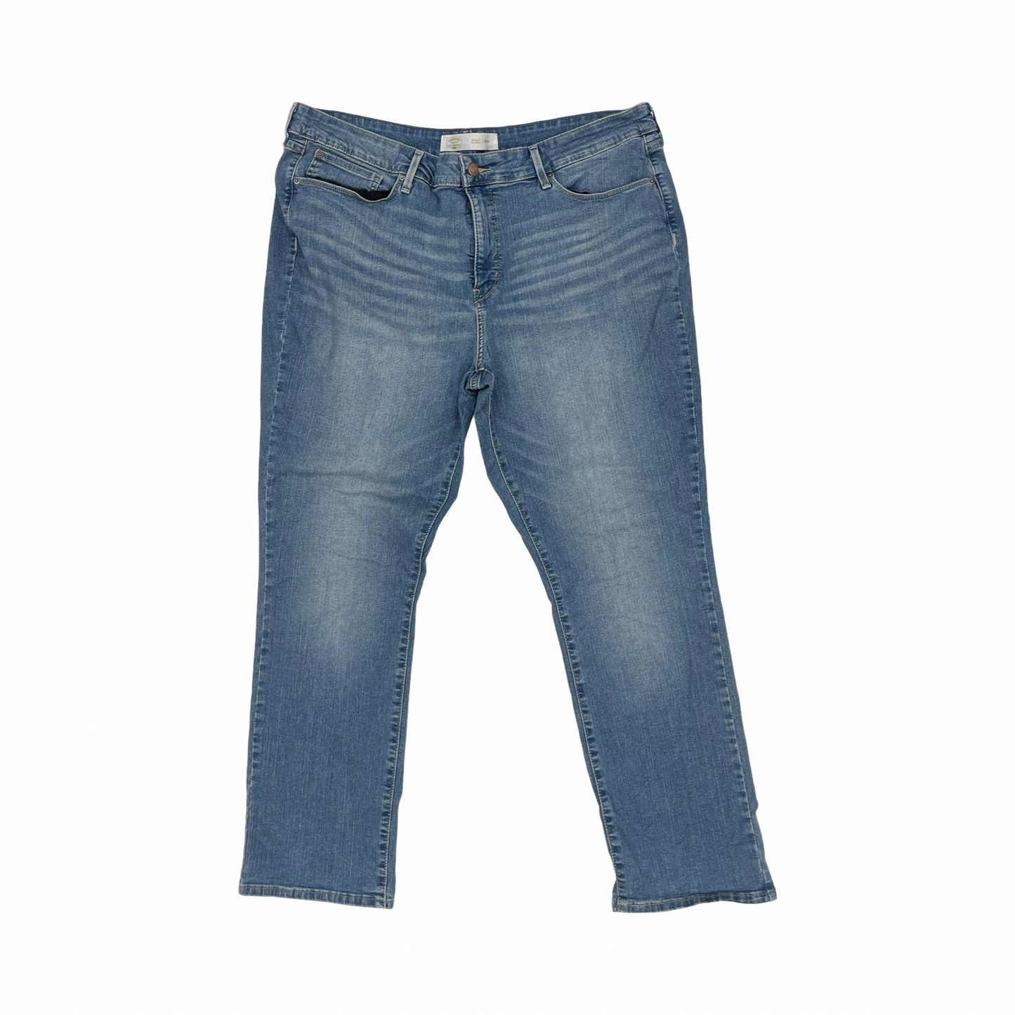 Jeans Straight By Levis In Blue Denim, Size:20
