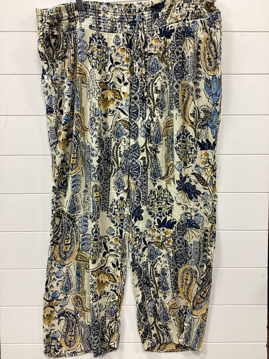 Pants Linen By Maurices In Blue & Yellow, Size:2X