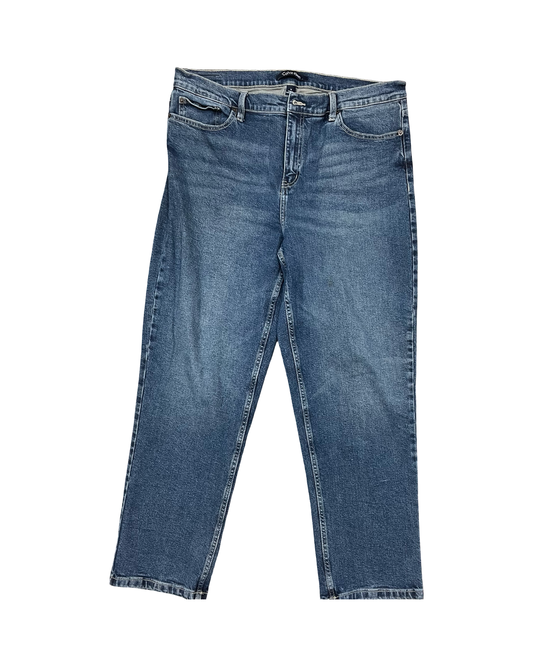 Jeans Boot Cut By Calvin Klein In Blue Denim, Size:16